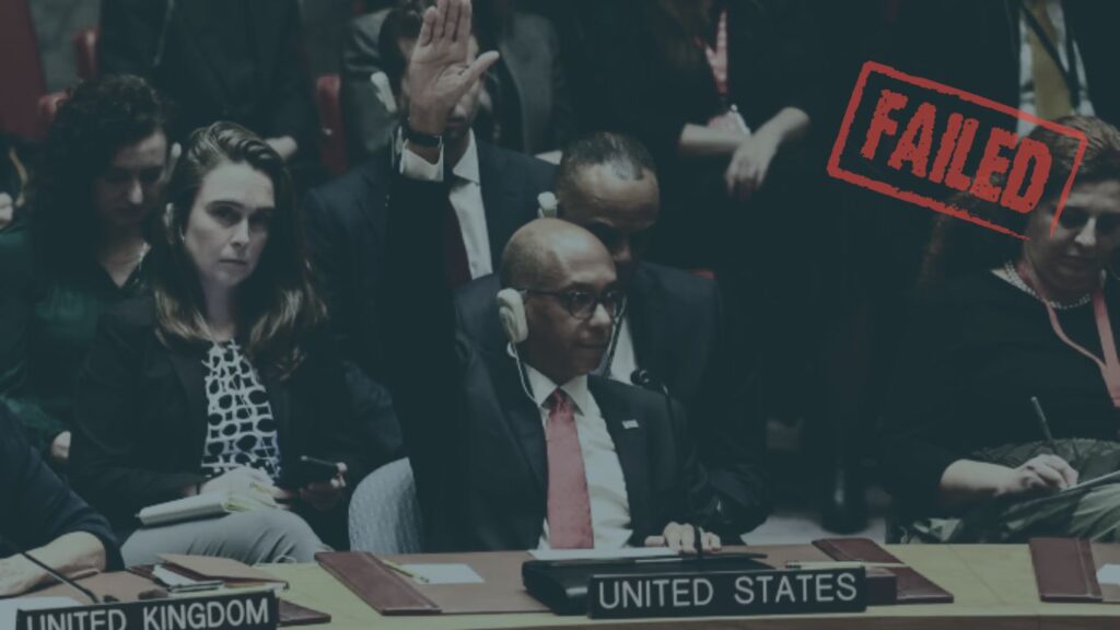UN veto for ceasefire during genocide in Gaza